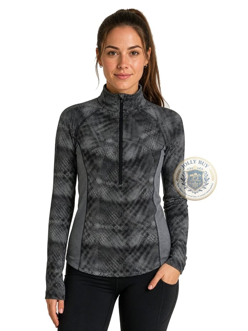 Soybu Women’s Pullover Jacinda Top Sweatshirt Long Sleeve Striped 30+ UPF Size S